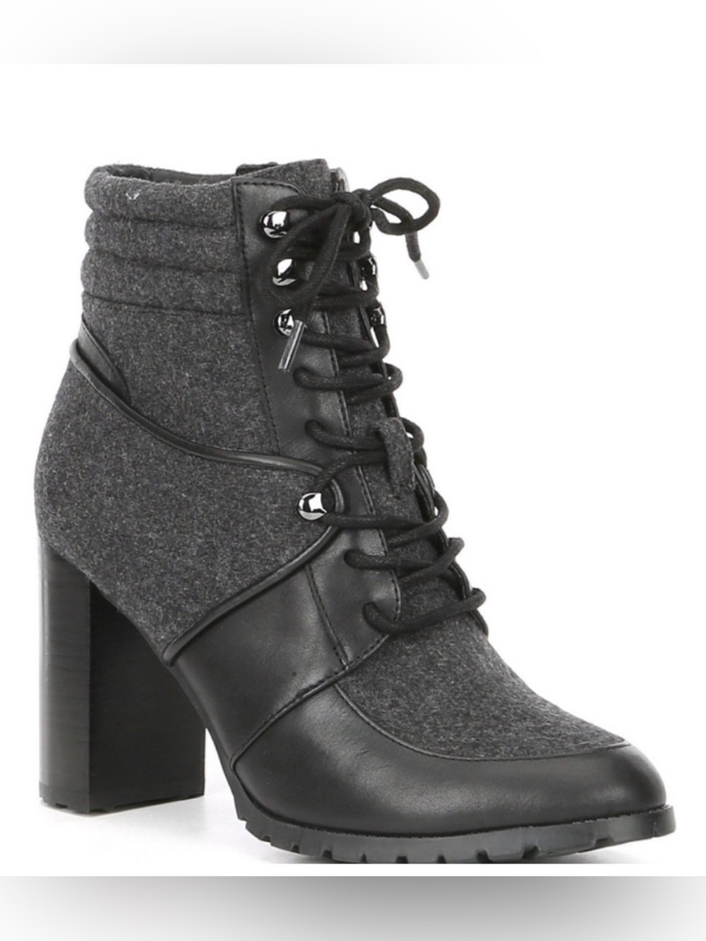 Antonio Melani Grayciee Wool Blend Lace-up Block Heel Boots Women’s Size 7